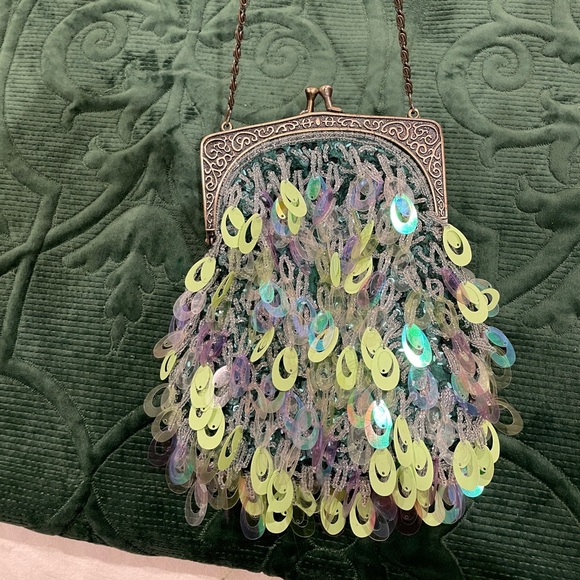 Y2K green beaded purse - Picture 7 of 8